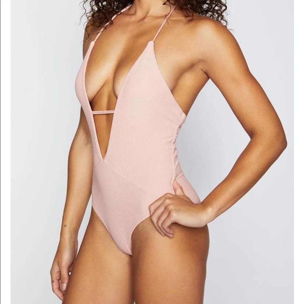 Frankie's Lilly Ribbed One Piece Bathing Suit nwt - Picture 2 of 12